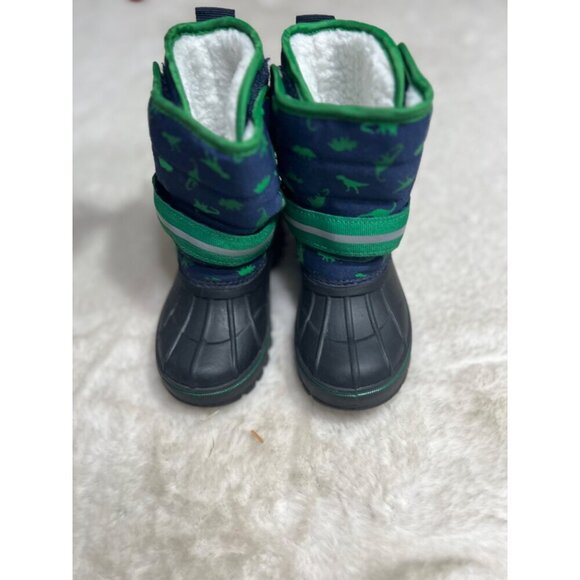 Lily & Dan dinosaur snow boots kids toddler size 9/10 - Picture 6 of 9